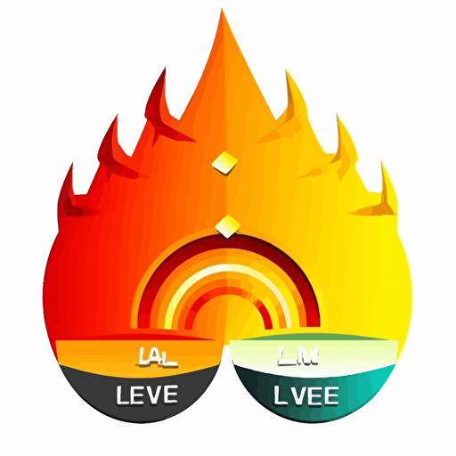 logo depicting high volme levels, vector, clean, 3 colors,