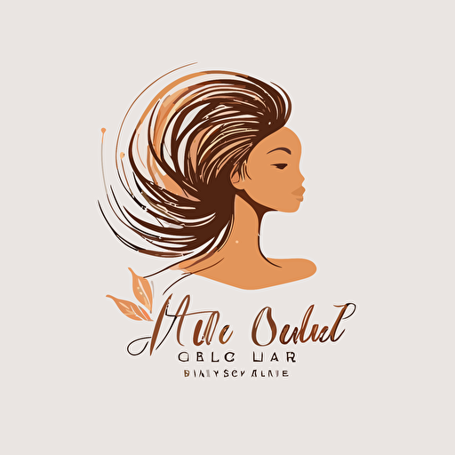a logo for a hair and skin care company, minimalist vector art