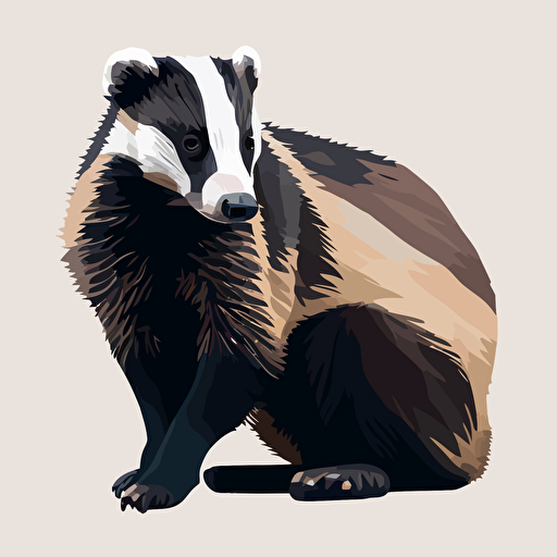 a vector of a european badger