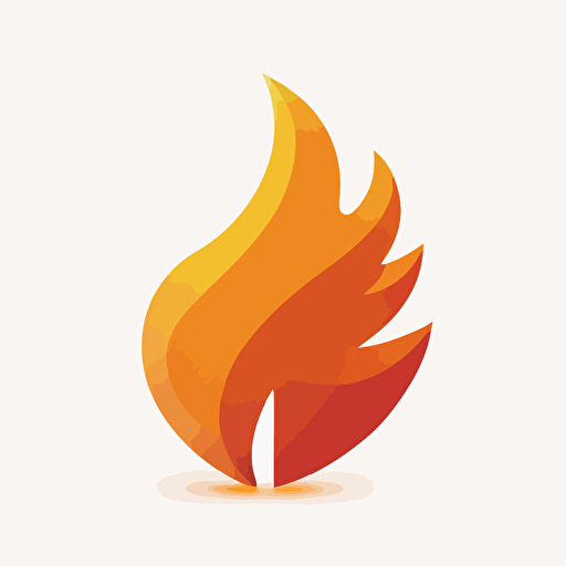 vector fire icon, simple