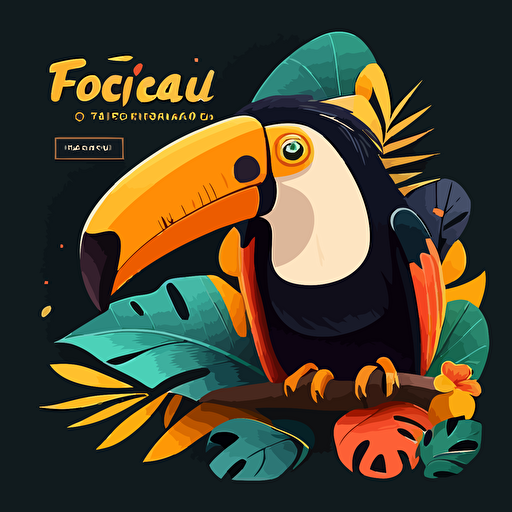 frontpage vector illustration of a toucan for customer support course