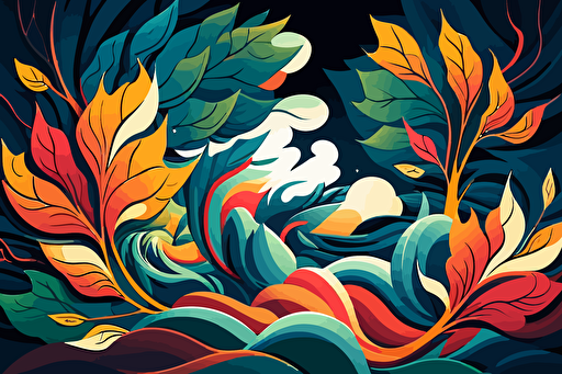 flow of bright colours, nature. pattern, vector