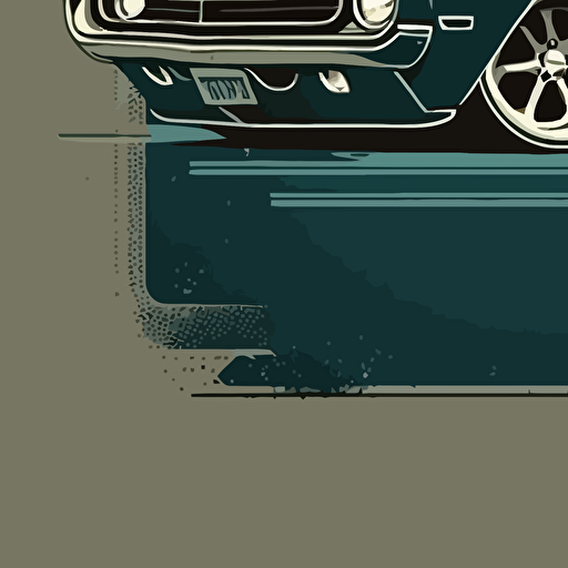 muscle car simple vector