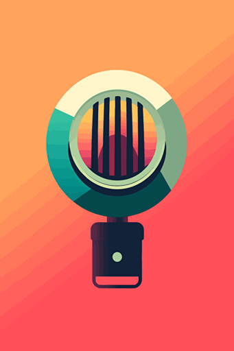 a Modern vector art logo of a speaker. Make it flat but modern. Simple