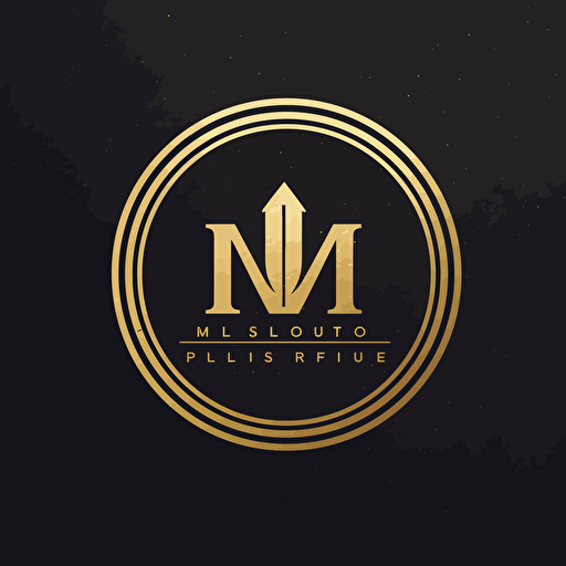 a logo design for river side luxury condo called Metroluxe Riverfront, only incorporate the word M and L, must looks premium, vector, gold colour only, minimalist