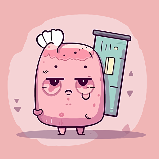 vector illustration sad and cute for no elements in list, empty list, cartoon style