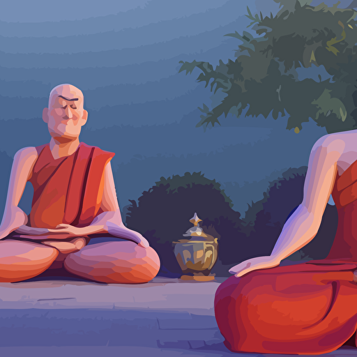 pixar movie donald trump meditating buddhist temple high quality 3d render movie pixar renderman 4k artstation