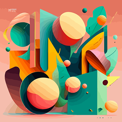 NFT Vector simple shapes, colorful, illustrator