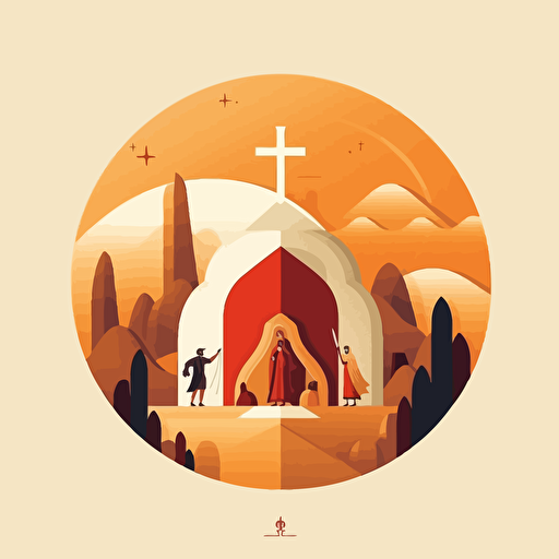 Christian events, minimal, vector