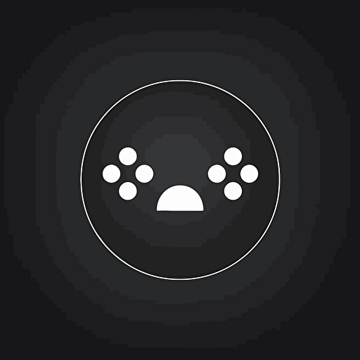 a logo, vector illustration of a playstation gaming pad, symmetrical, minimalistic
