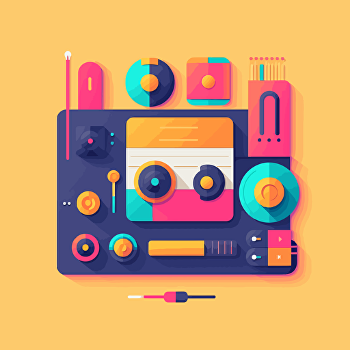 minimalist flat vector illustration of ui design concept
