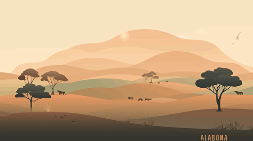 african agriculture landscape. minimal vector design.