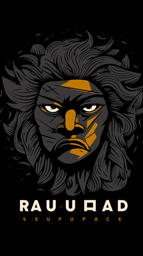 Create a vector logo image on transparent background that represents courage after struggling with trauma and ptsd in the style of Paul Rand