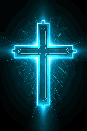 a blue cross, vector, spiritual,