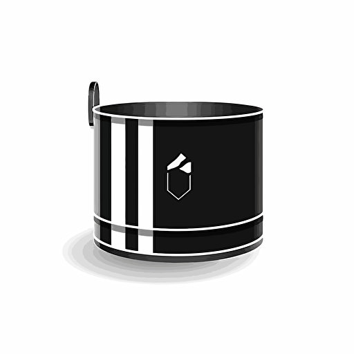 vector stainless steel cylinder bathtub logo design ,flat design,black color, white background