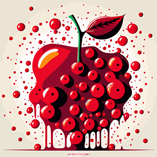 vector art cherry simple Reductionism