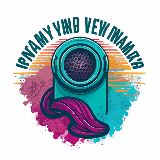 dryer vent cleaning brand logo, dryer vent, dryer, drying machine, logo, vibrant, 3 colors, vector art