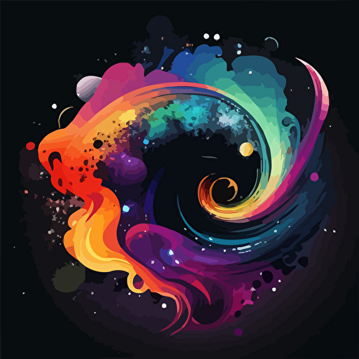 vector art colorful, galaxy