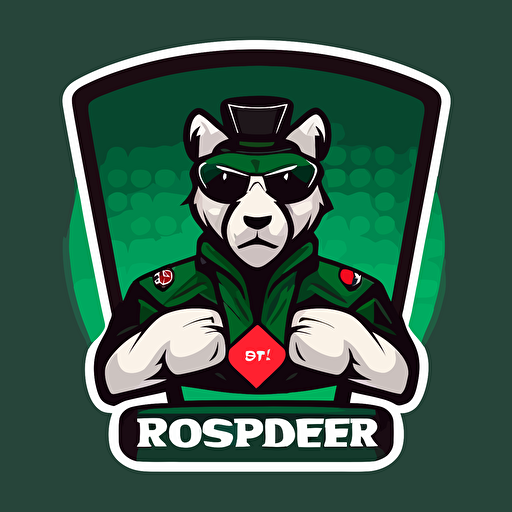 a mascot logo for a poker room, simple, vector