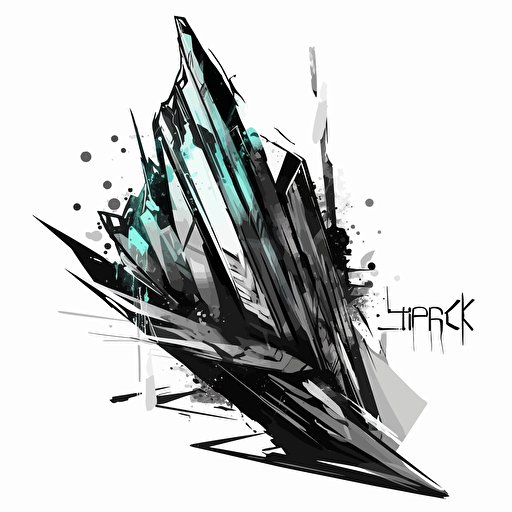 cyberpunk shard or chip as vector art isolated on white background