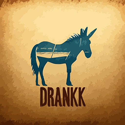 donkey brank logo minimalist vector art