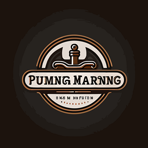 simple minimalistic logo plumbing company, facing front, vector design