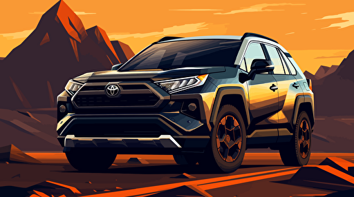 vector art of the toyota rav4 xse 2022