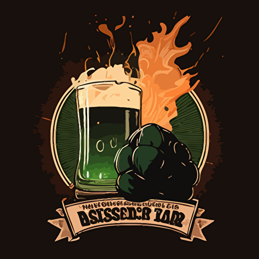 vector logo of an Irish car bomb drink and a jeagor bomb clinking
