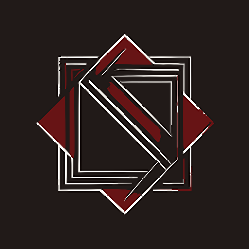 Logo, abstract/geometric design, simple vector, the design should reflect dialogue and communication, dark red