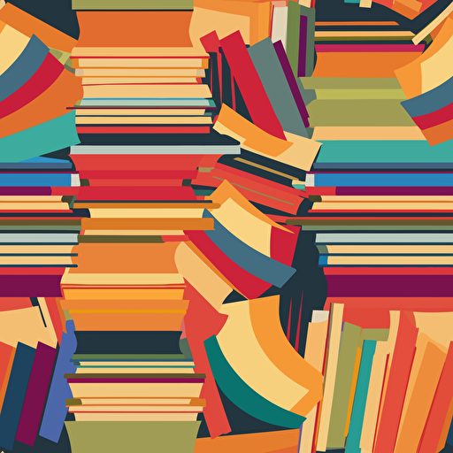 colorful books vector white background