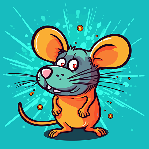 mouse, Vector illustration, clip art, comic style,