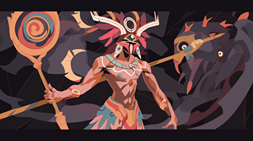 Subject: ancient Sumerian mythology Style: vector art