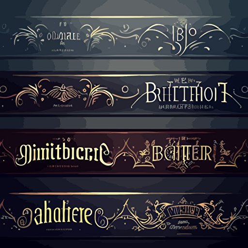simple horizonal harry potter themed vector text dividers