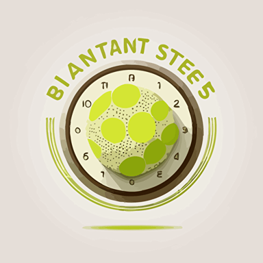 flat vector logo, award winning art, simple design tennis ball and stop watch with a completely white background