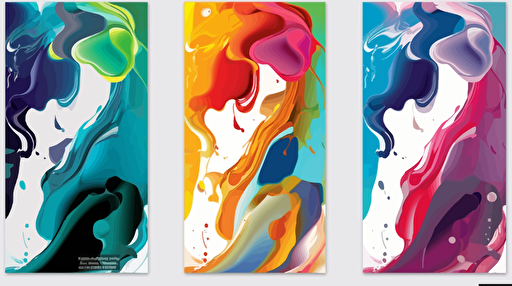 vector poster fluid shapes, color codes #d86245, #fc7c6f, #50889c, #a6gbfd4,