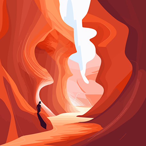 a disney style vector of Antelope Canyon in Arizona