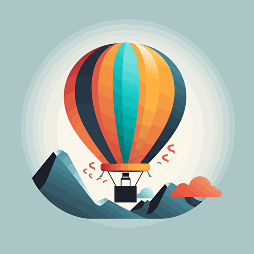 vector flat balloon logo