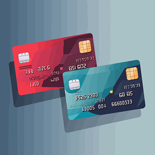 credit card comparison, social media ad, vector style
