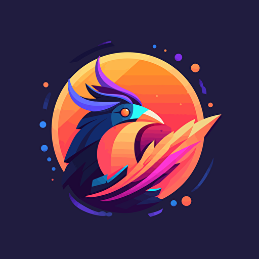 flat vector logo 2d, FAQT