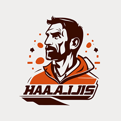 A Coach, sports logo style, vector, white background, simple