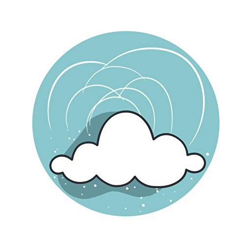 2d vector of a half cloud to be used as a logo