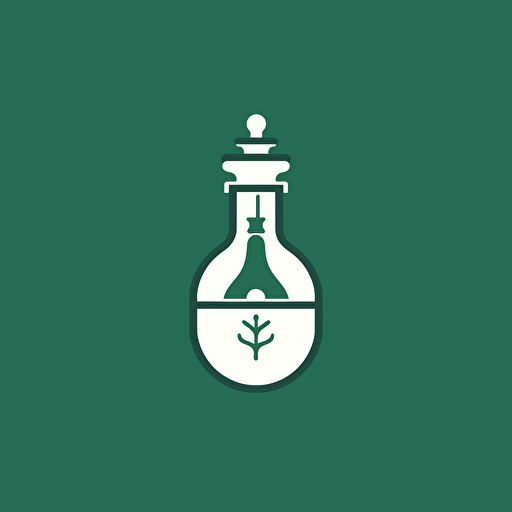 vector pharmacy logo, minimalist green and white logo, simple