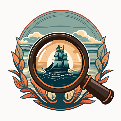 logo of a spyglass flat vector