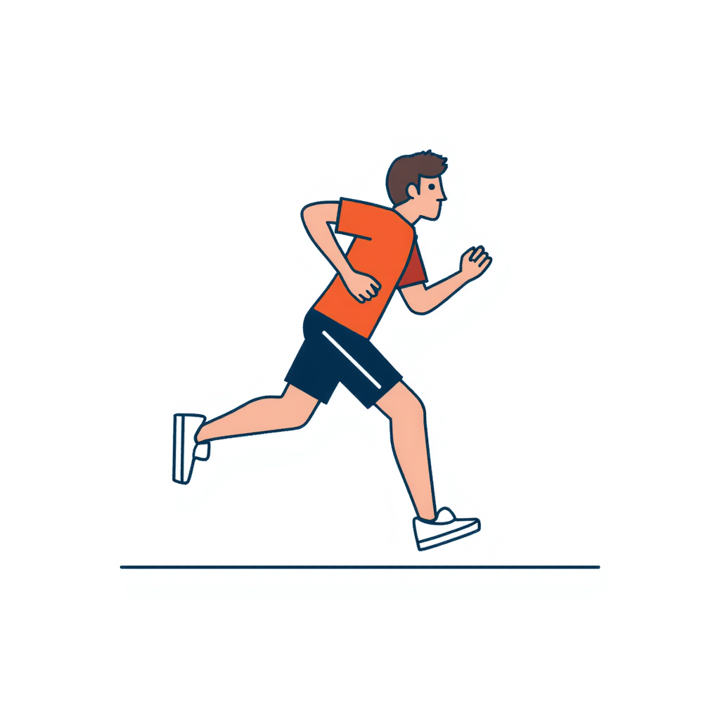 a runner running over an 