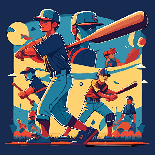 vector art for little league baseball