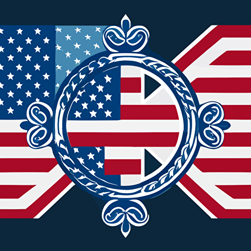 professional vector design for the flag of the united states of the north atlantic (country resulting from merger of USA,EU and UK)