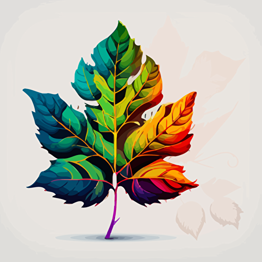 create a vector of a patter coloring image with leaf