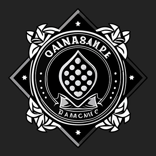 simple board game vector award logo, black and white