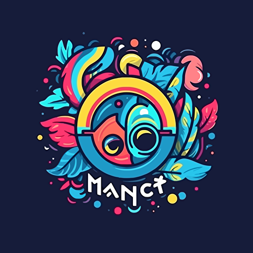 logo for an art prints company, colorful, vector sticker style,