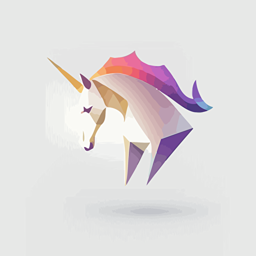 minimal logo with unicorn,simple,Geometric, mandalacolor, emboss,Morning Lighting,white background,Vector,